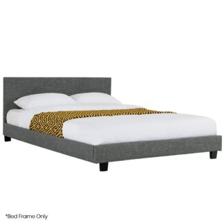 PRE-ORDER KINGSTON SLUMBER Queen Size Bed Frame, Upholstered Fabric Base