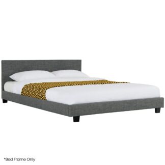 PRE-ORDER KINGSTON SLUMBER King Size Bed Frame, Upholstered Fabric Base